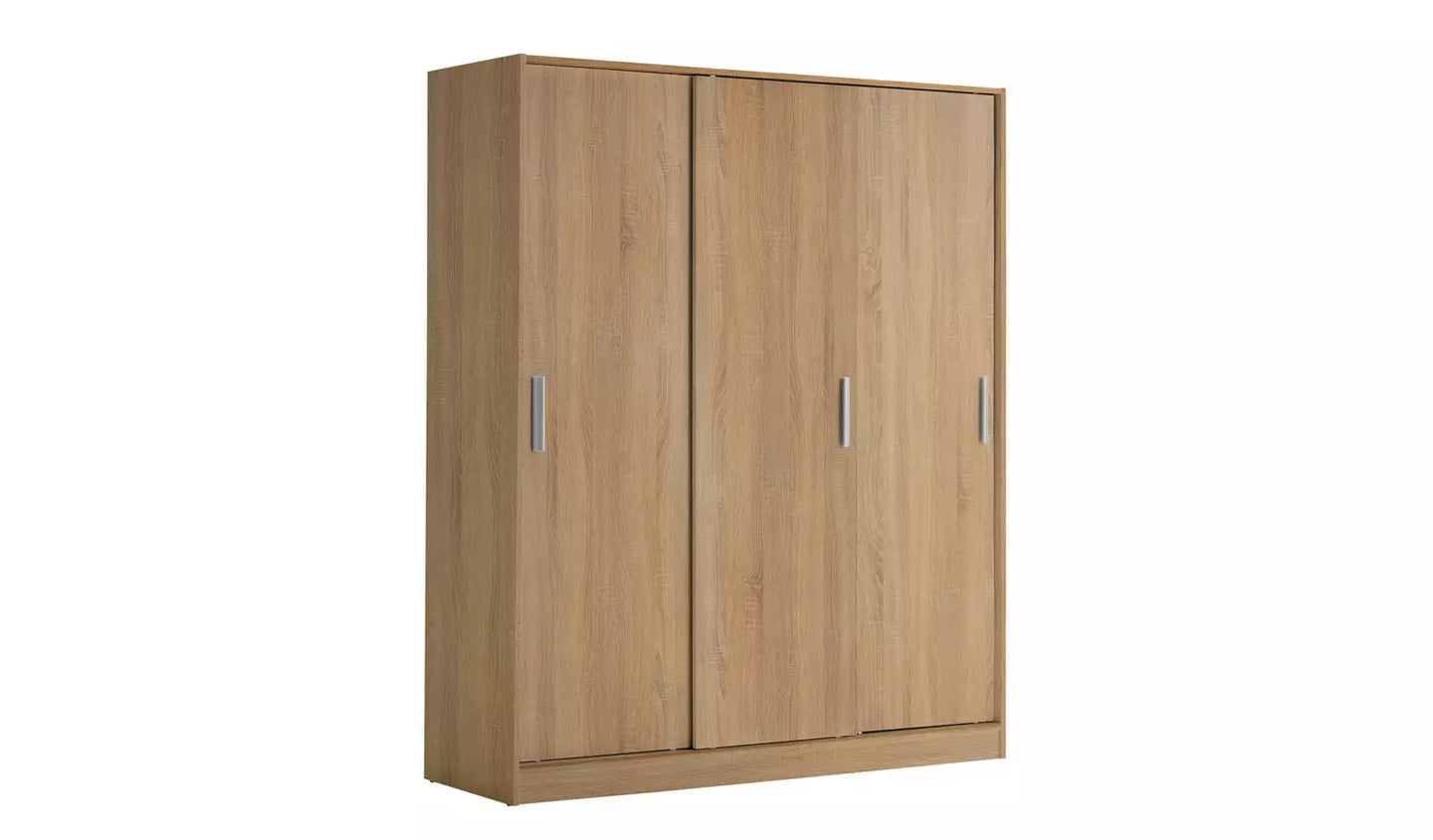 Assembled Nova 3 Door Sliding Wardrobe - Oak